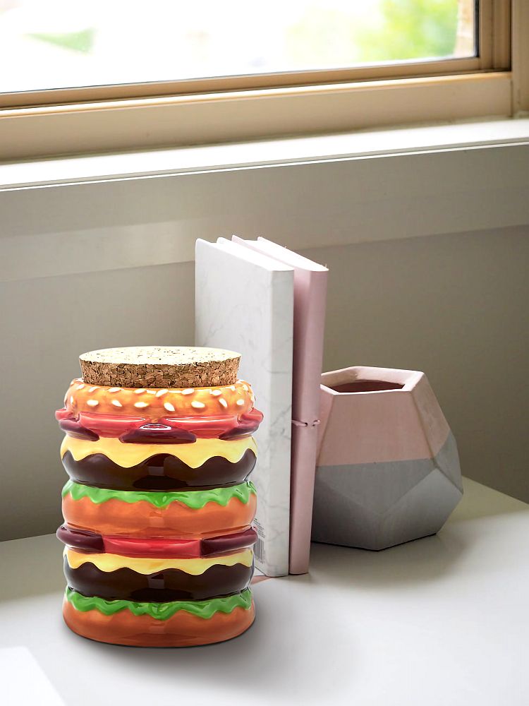 Burger Mug and Stash Jar Set