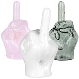 Middle Finger Glass Hand Pipe - 4.25"