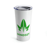 Mindset Tumbler 20oz, Green Leaf Logo