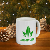 MM Ceramic Mug 11oz, Green Leaf Logo