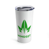 Mindset Tumbler 20oz, Green Leaf Logo